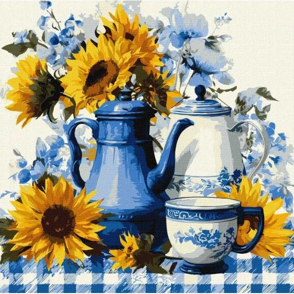 Картина за номерами "Сонячна кава" 40x40 см