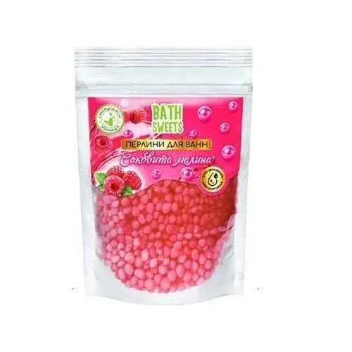 AquaShine Перлини для ванн Bath Sweets Соковита малина, 120г