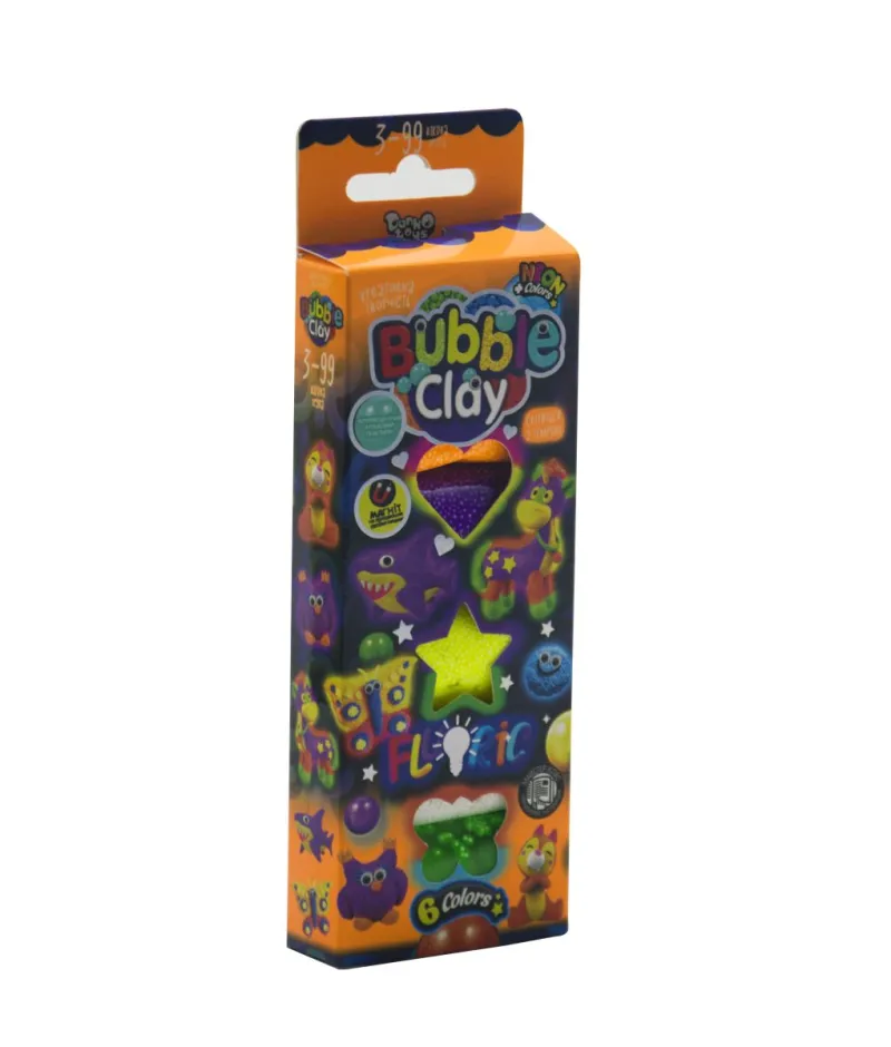 Набір для креативної творчості "Bubble Clay Fluoric" (укр)