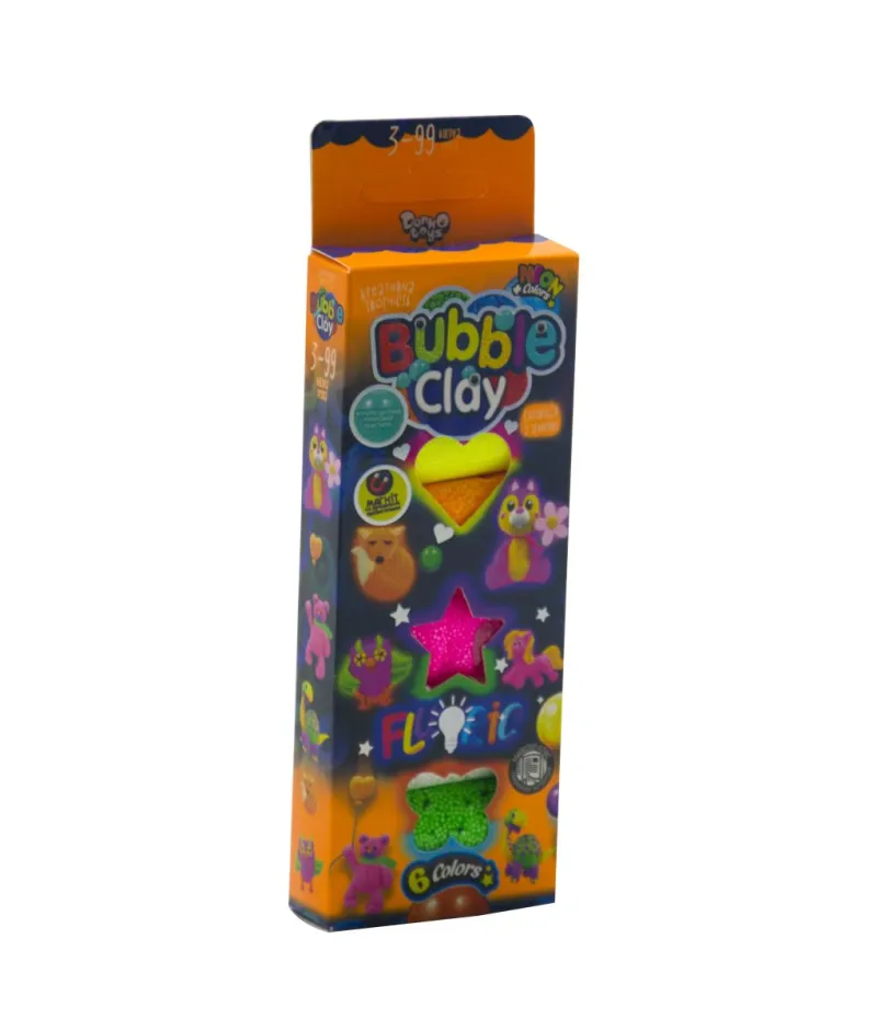 Набір для креативної творчості "Bubble Clay Fluoric" (укр)