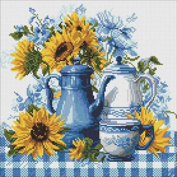 Алмазна мозаїка - "Сонячна кава" ©art_selena_ua, 40х40см