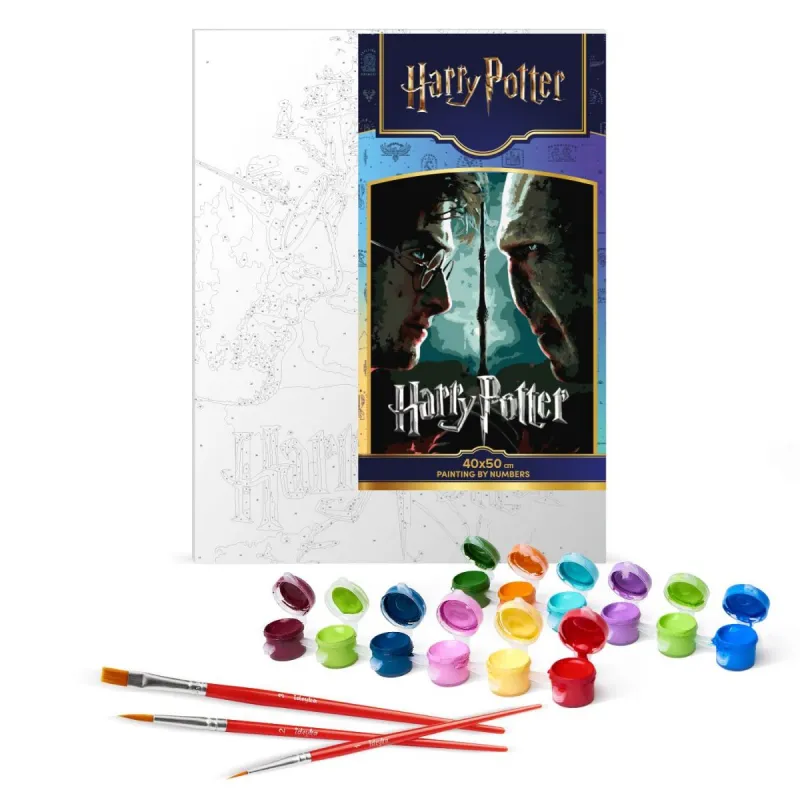 Картина за номерами з фарбами металік "Harry Potter: Гаррі та Волдеморт" 40х50см