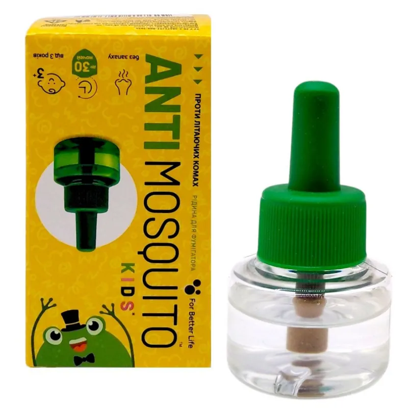 РіІДИНА ВІД КОМАРІВ 30 НОЧЕЙ ANTI MOSQUITO KIDS, 15,3 мл