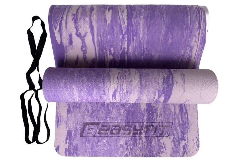 Килимок для йоги та фітнеса EasyFit s-EVA Mat 8 мм Фіолетовий