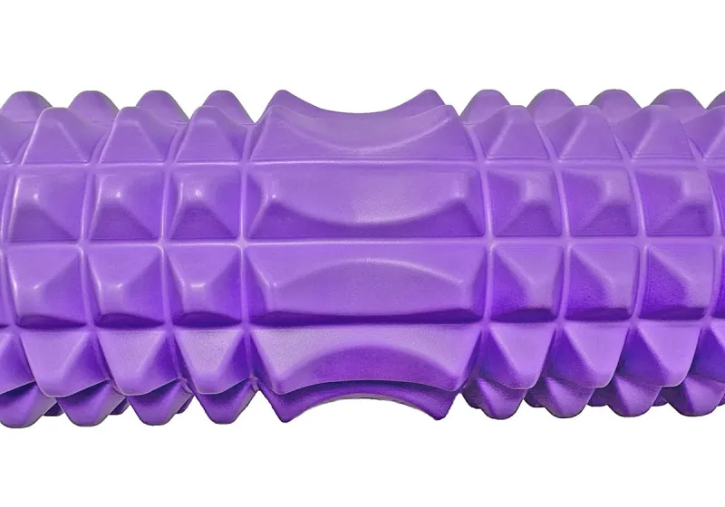 Масажний ролик EasyFit Grid Roller 45 см v.2.2 Фіолетовий