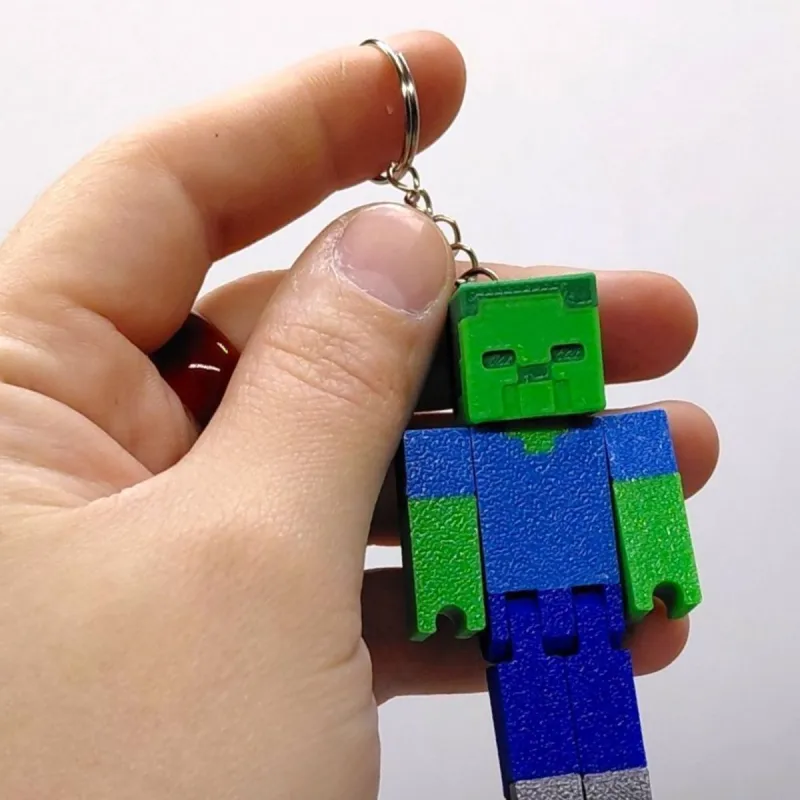 3D Брелоки MINECRAFT / МАЙНКРАФТ ZOMBIE / ЗОМБІ KEYCHAIN, 3D друк
