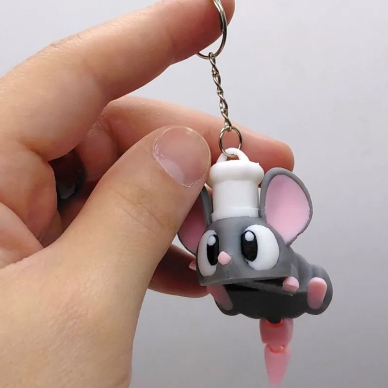 3D Брелоки "CUTE CHEF MOUSE Ratatouille / МИШКА РАТАТУЙ", Keychain, 3D друк