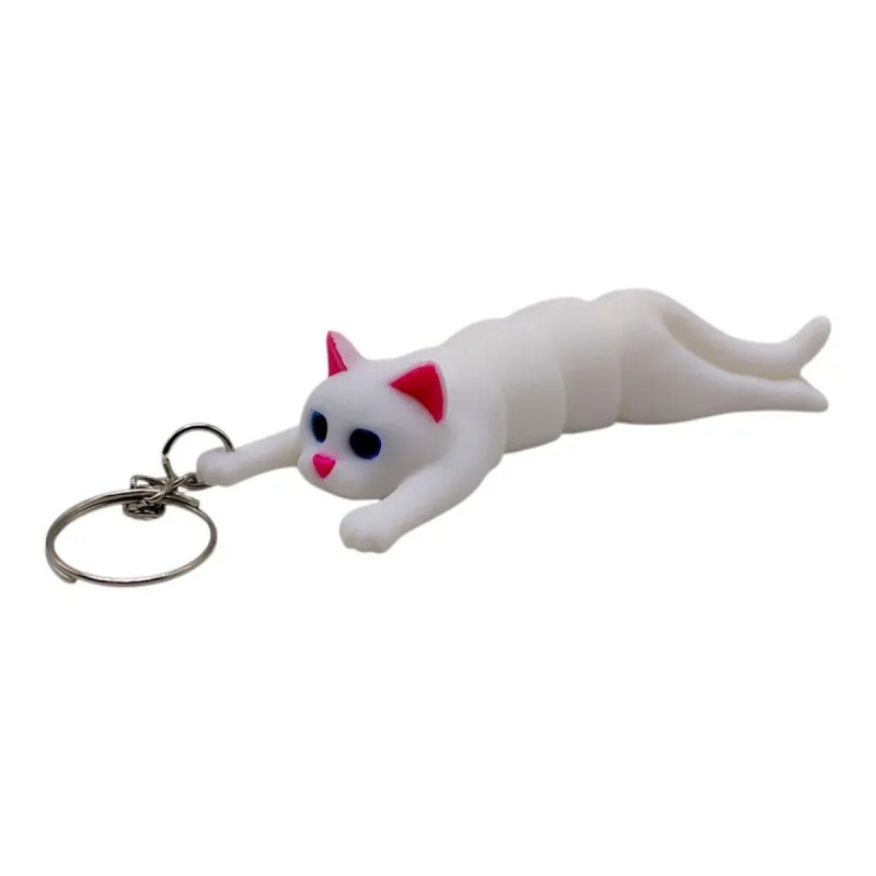 3D Брелоки "FLEXI CAT LONG / ДОВГИЙ КІТ", Keychain, 3D друк