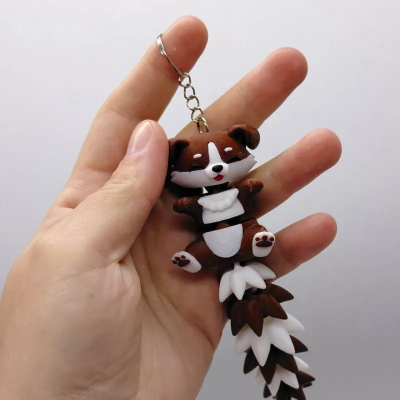 3D Брелоки FLEXI DOG LONG TAIL/ СОБАКА ХВОСТИК KEYCHAIN, 3D друк