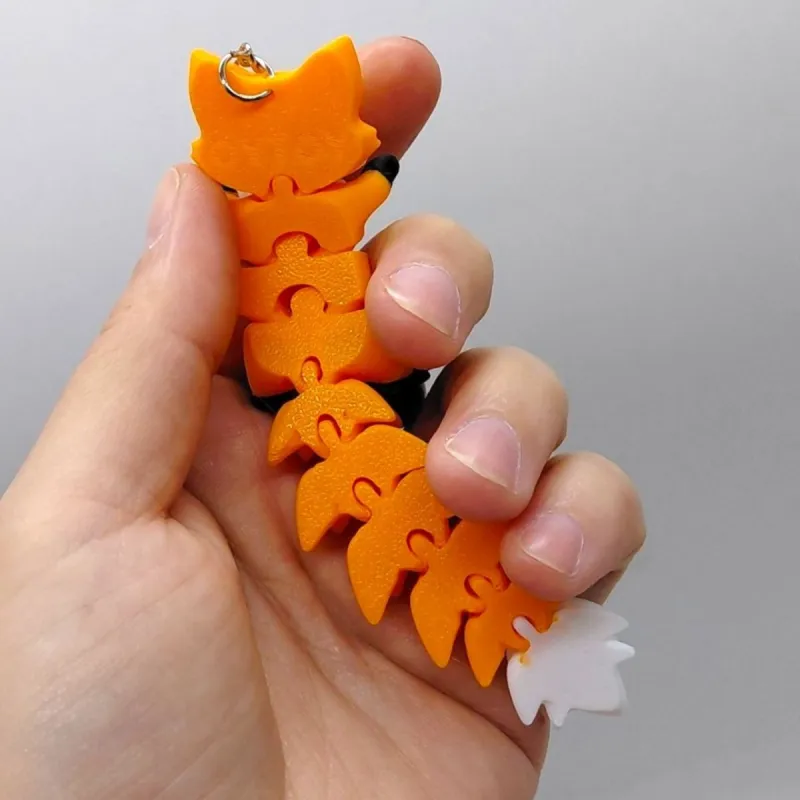 3D Брелоки FLEXI FOX LONG TAIL/ ЛИСИЧКА ХВОСТИК KEYCHAIN, 3D друк