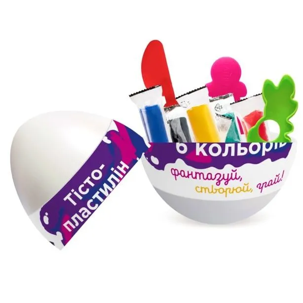Набір для ліплення в яйці "Тісто для ліплення 6 кольорів"