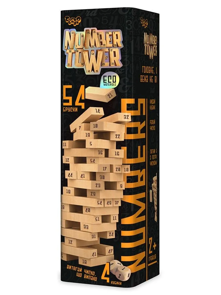 Настільна гра "Number Tower" укр