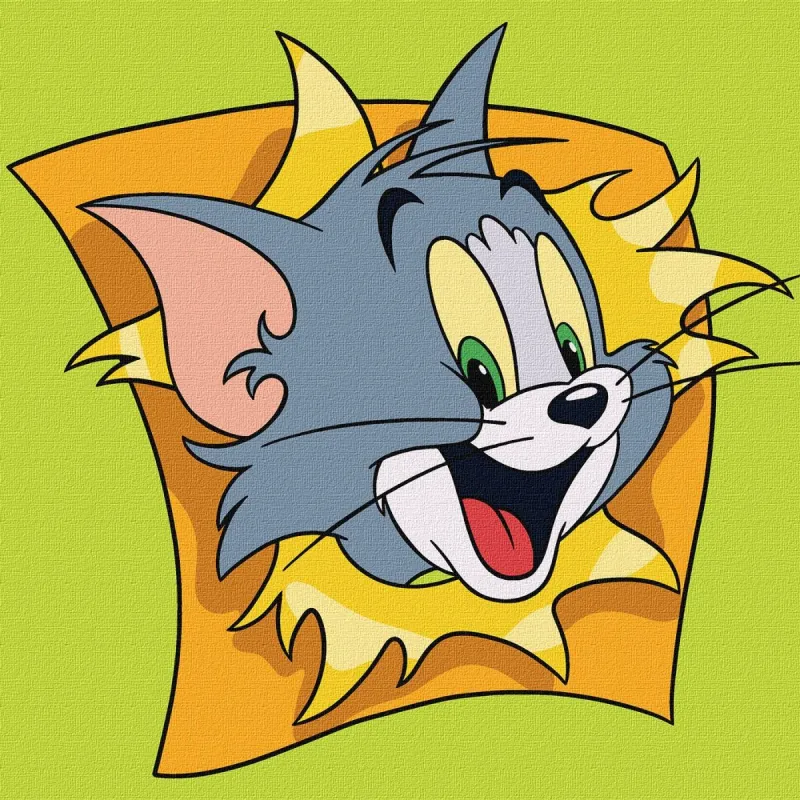 Картина по номерах для дітей "Tom and Jerry: Веселі пригоди" 25х25 см