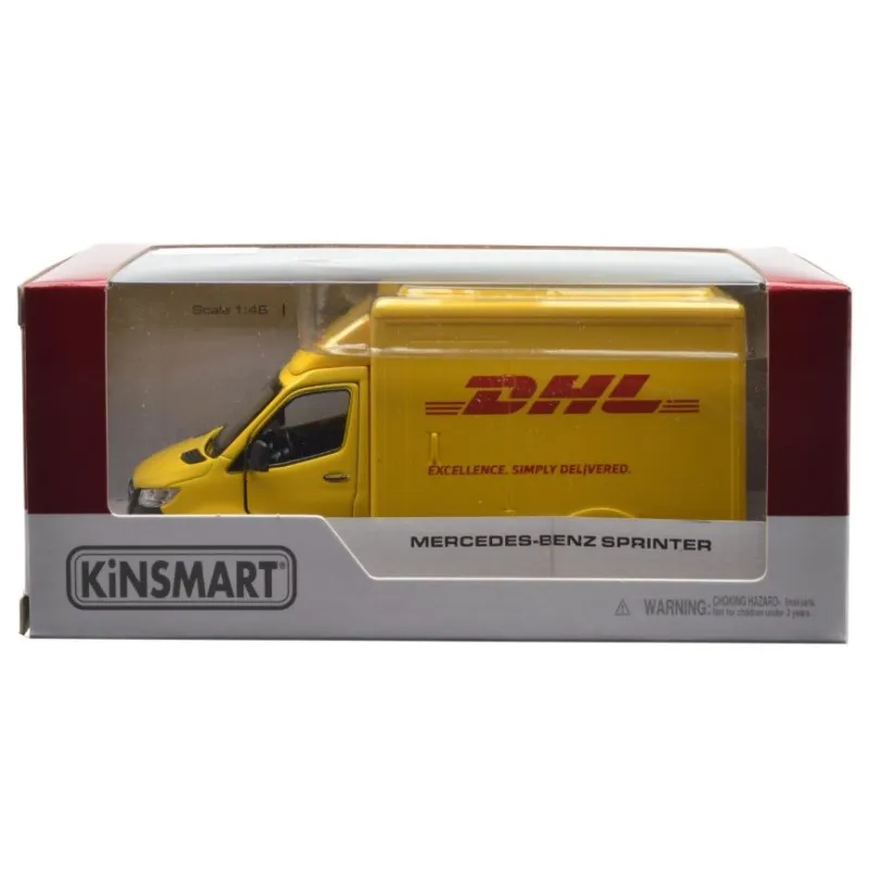 Модель легкова MERCEDES-BENZ Sprinter (DHL Edition 5ʼʼ KT5475W метал.інерц.відкр.дв.кор)