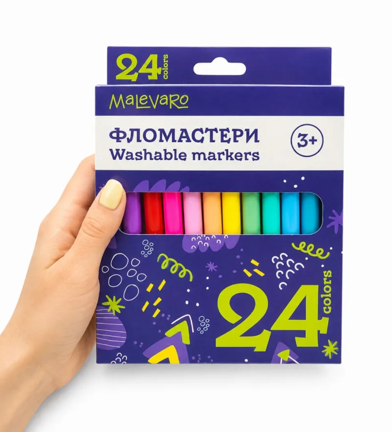 Набір фломастерів 24 кольори, в коробці