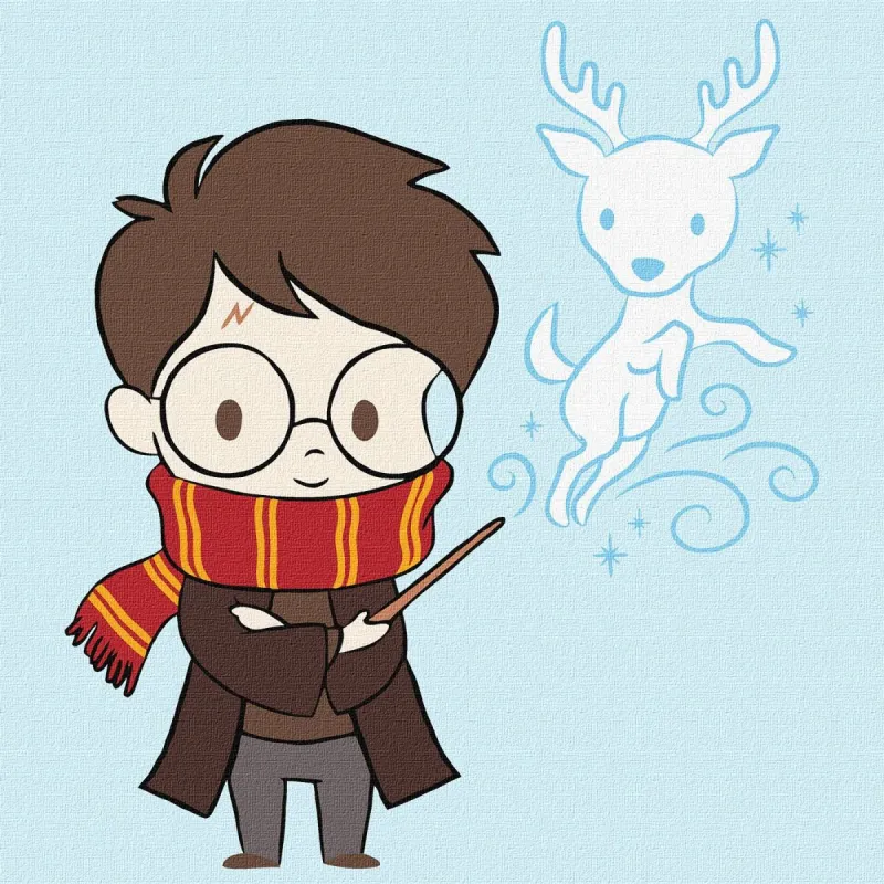 Картина по номерах для дітей "Harry Potter: Милий Патронус" 25х25 см