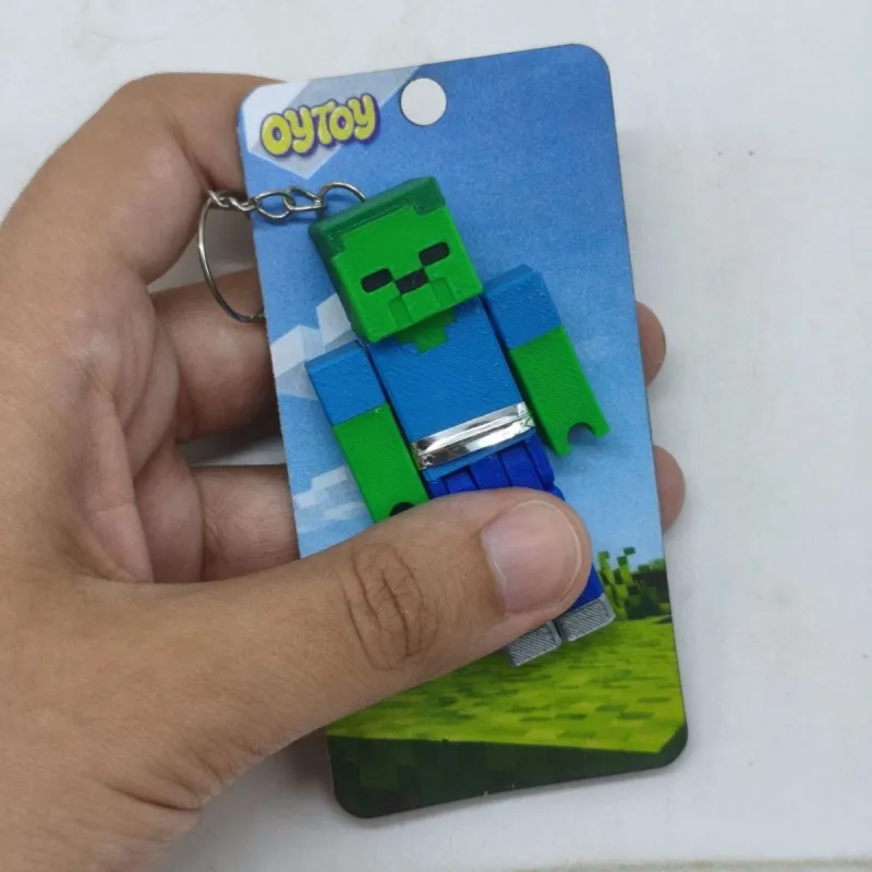 Брелок 3D друк "Minecraft Zombie / Зомбі"