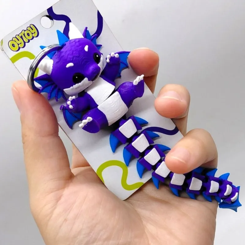 Брелок 3D друк "Flexi Dragon Long Tail/ Дракон Хвостик"