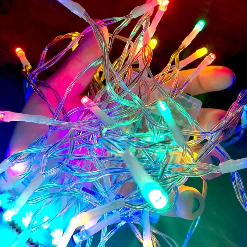 Гірлянда LED на 3-х батарейках 50 лампочок 6 метрівмультиколір (40793)