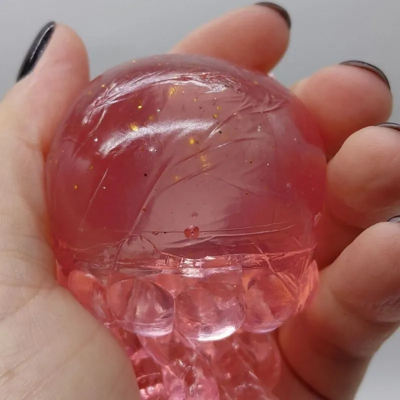 Іграшка-антистресс "Медуза" NeeDoh Jelly Squish Glow, 10 см (РОЖЕВИЙ)