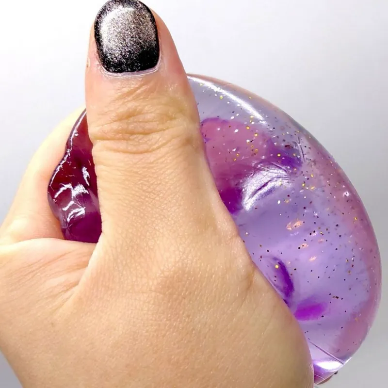 Іграшка-антистресс "Медуза" NeeDoh Jelly Squish Glow, 10 см (БЛАКИТНИЙ)