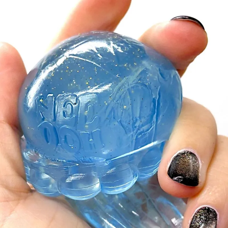 Іграшка-антистресс "Медуза" NeeDoh Jelly Squish Glow, 10 см (БЛАКИТНИЙ)