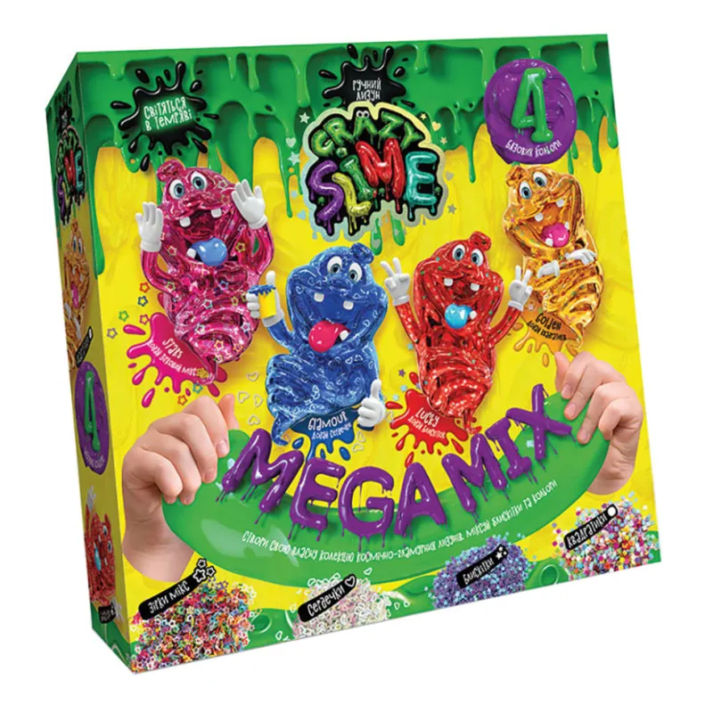 Ігровий набір для проведення дослідів "Crazy Slime" SLM-03, 4в1 SLM-03-02U