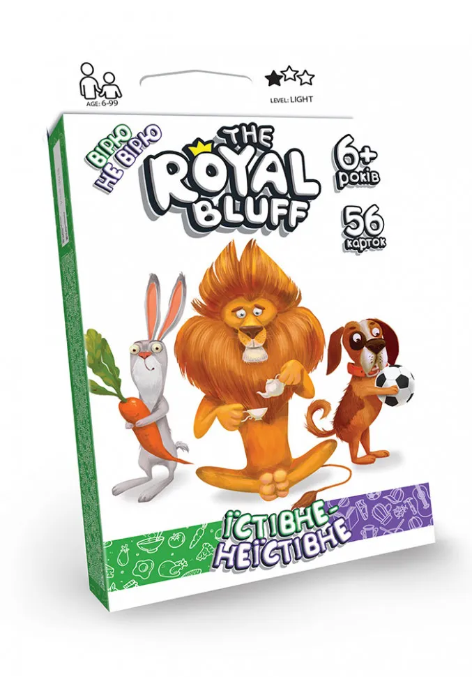 Дитяча карткова гра "The ROYAL BLUFF їстівне-неїстівне" RBL-02-01U укр. мовою