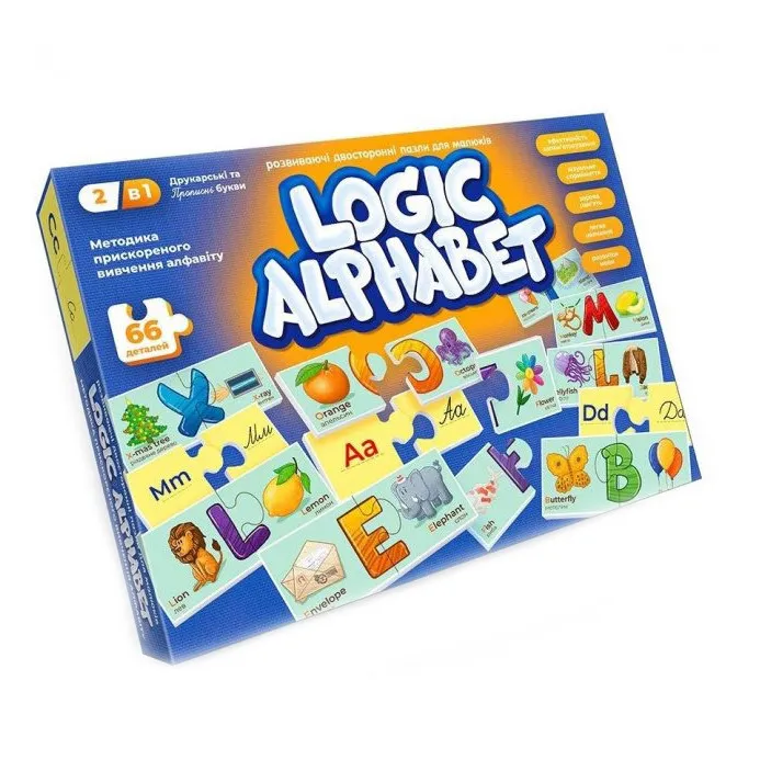 Розвиваючі пазли Logic Alphabet G-LoA-01-04U англ /укр