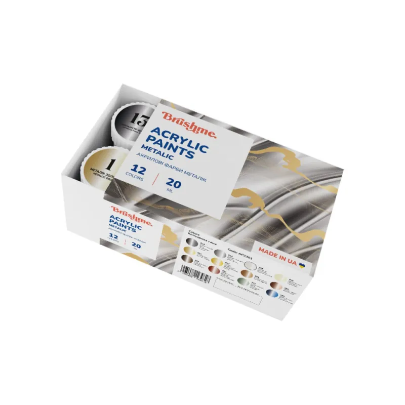 Акрилова фарба Набір 3201 Brushme AP3201, 12 кольорів