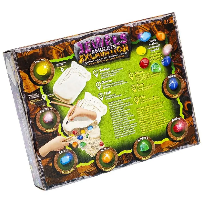 Набір для проведення розкопок "Jewels Amulets Excavation" каміння JAEX-01-01