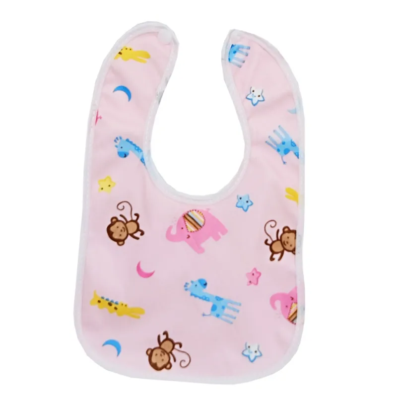 Дитячий слинявчик тканинний MGZ-0600(Pink) на кнопці