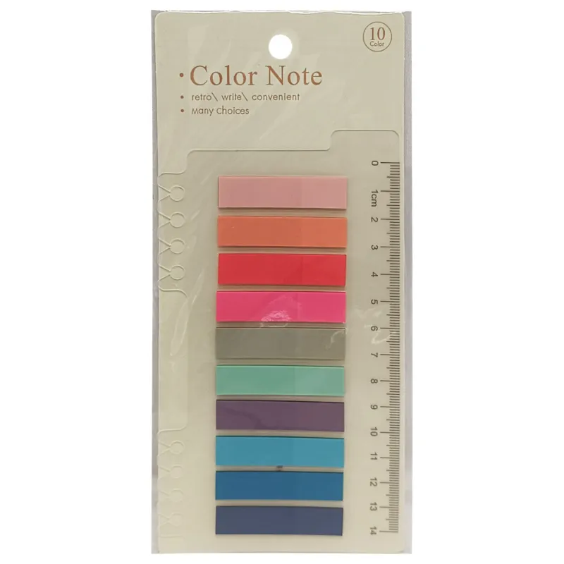Закладка з лінійкою 2 в 1 "stick Notes" Р80-3 різнокольорові