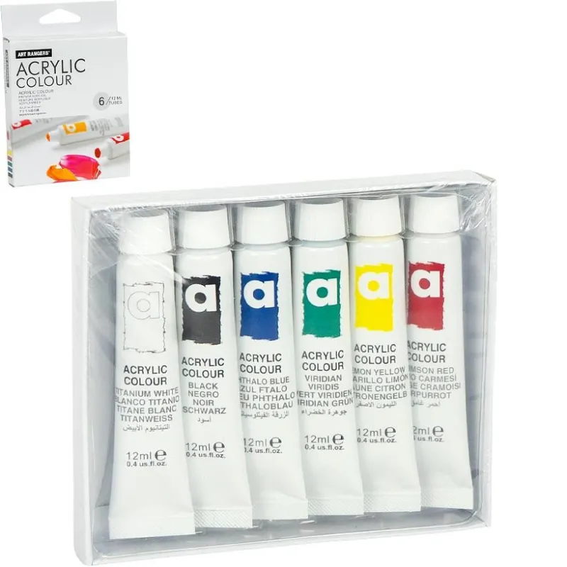 Набір акрилових фарб "Art Ranger Acryliс" PA31.06012A 12 мл 6 кольорів