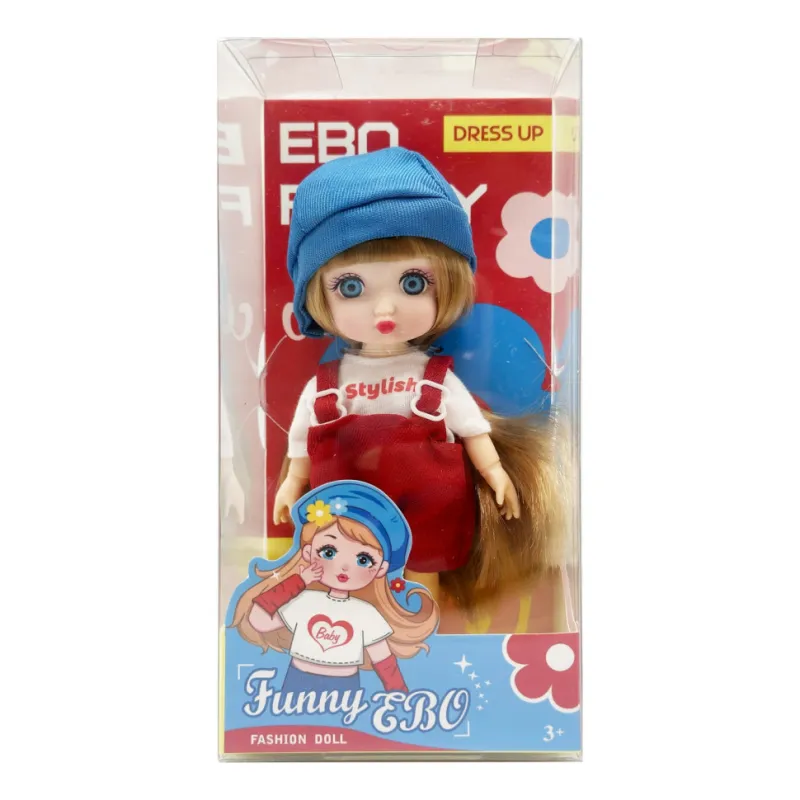 Лялька шарнірна для дівчаток Funny EBO DH2368B(Blue) 15 см