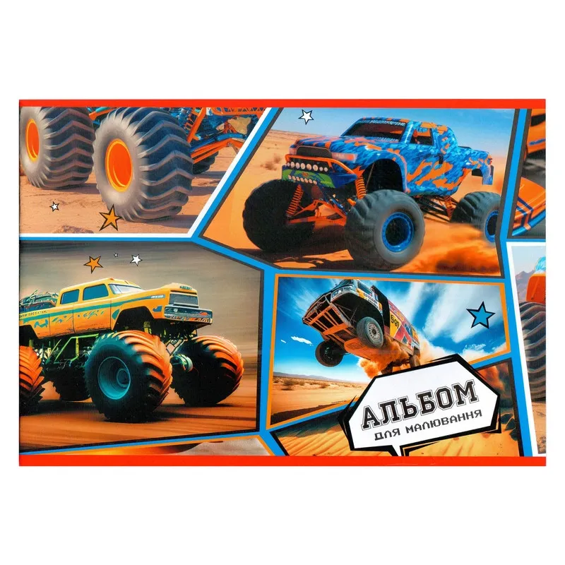 Альбом для малювання "Герої мультфільмів" 902053, 24 аркуші, скоба, в асортименті