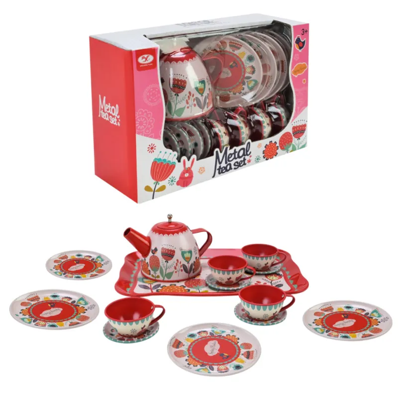 Дитячий набір посуду Tea set 620-C5 метал, 14 предметів