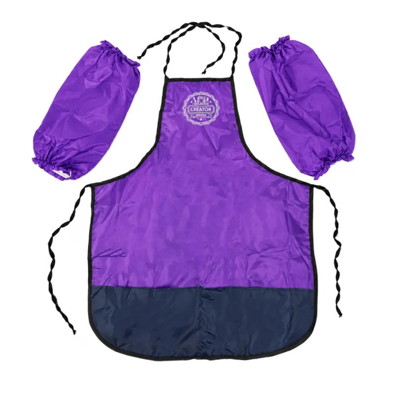 Фартух для творчості з нарукавниками ТЕ12161(Violet) в чохлі, з малюнком, зріст 128 см