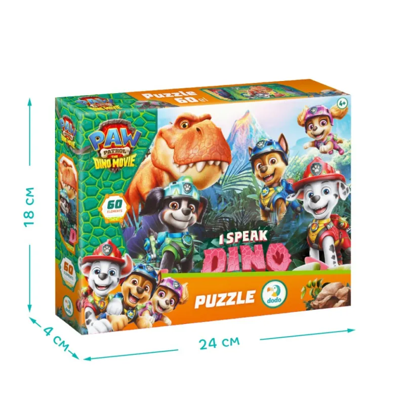 Дитячий пазл "Paw Patrol: Я розмовляю мовою динозавра" 200799, 60 елементів