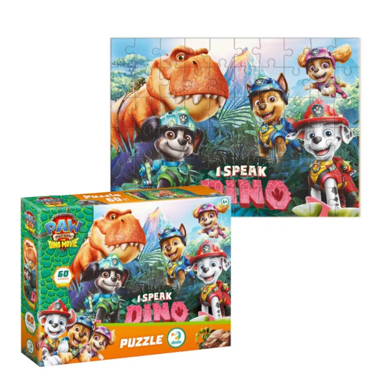 Дитячий пазл "Paw Patrol: Я розмовляю мовою динозавра" 200799, 60 елементів