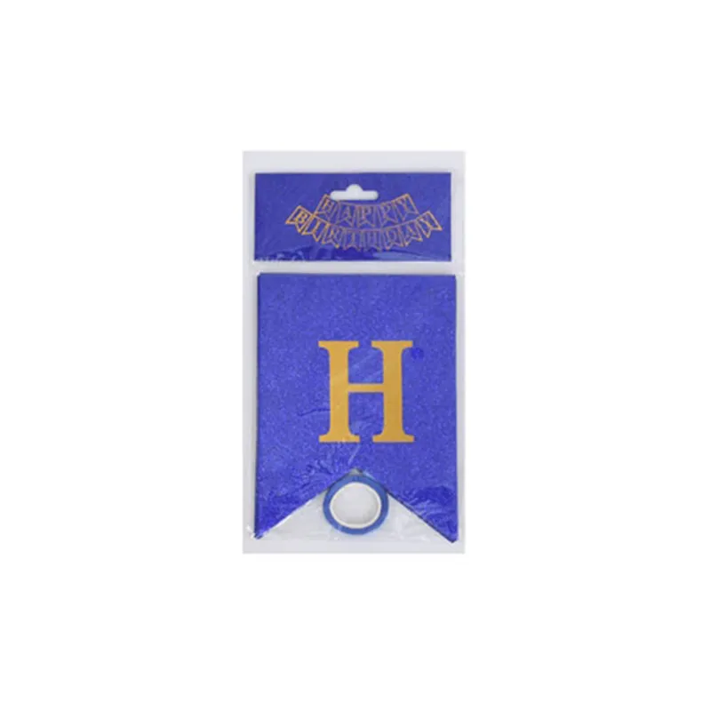 Гірлянда з прапорцями "Happy Birthday" MK 5955(Blue) синя