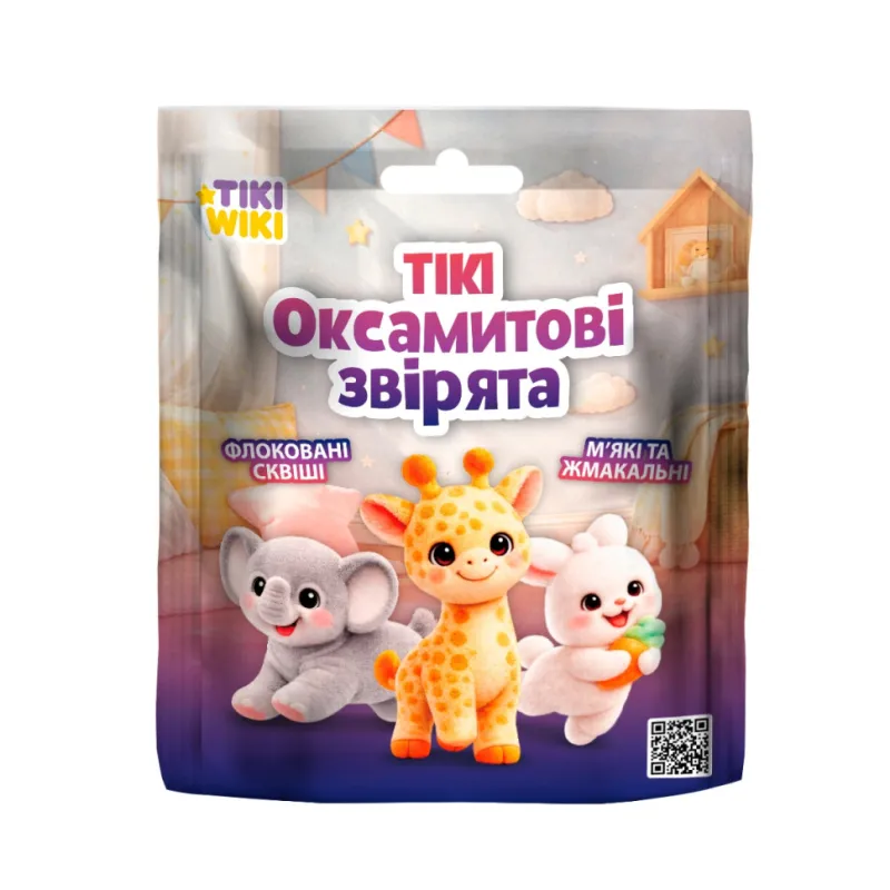 Сквіш-іграшка у вигляді тварини "Оксамитові тварини" Tiki Wiki KD-ZRDW2025011