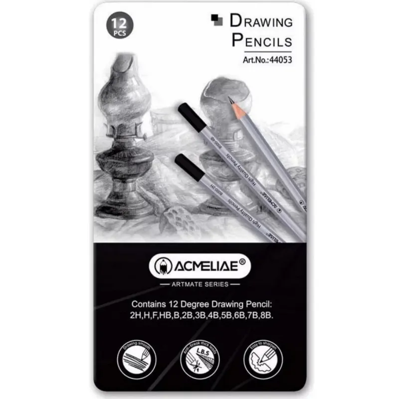 Набір олівців "Drawing pencils" Acmeliae 44053, 12 видів
