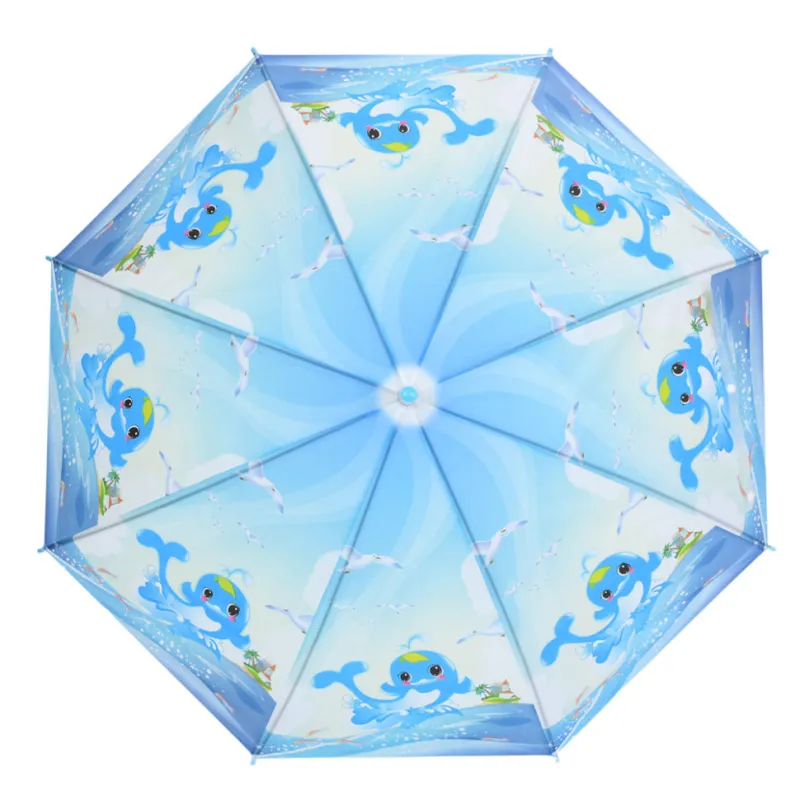 Дитяча парасолька "Дельфін" MK 5792(Blue) довжина 65 см, тростина 60,5 см, діаметр 85 см, спиця 48 см