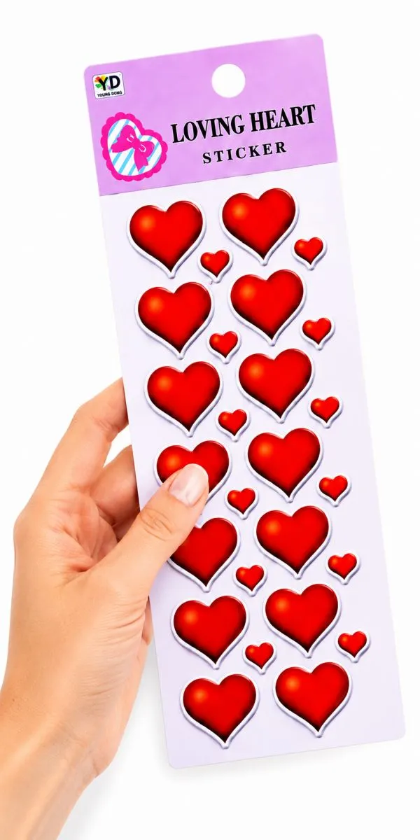 Наліпки дизайн "Loving heart" (набір 6 шт)