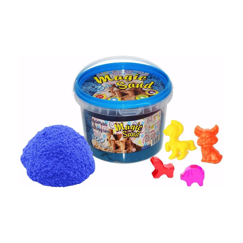 Кінетичний пісок "Magic Sand", 500 г, з формочками (блакитний)