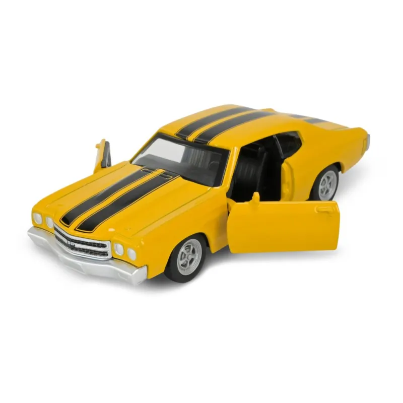 МАШИНА МЕТАЛЕВА "АВТОПРОМ" CHEVROLET CHEVELLE 454 (1970) (ЖОВТИЙ)