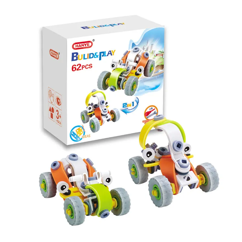 Конструктор Build&Play 2 в 1 Тачки 62 ел. (J-7721)