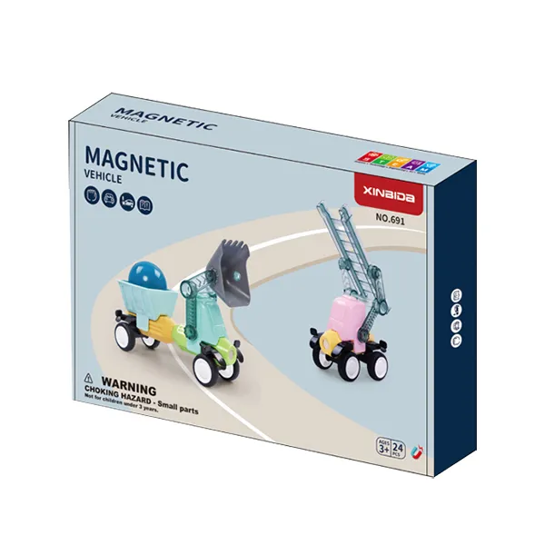 Магнітний конструктор Magnetic Sticks Машинки 24 деталей