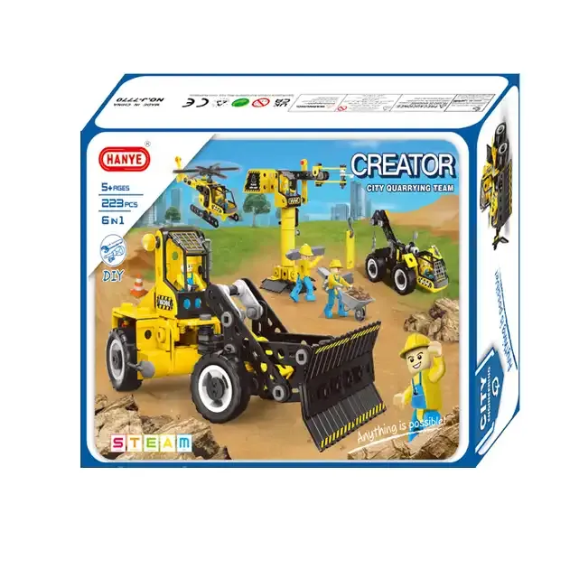 Конструктор Build&Play 6 в 1 Інженерна техніка 223 ел. (J-7770)